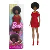 Image de Fashionistas 221-poupée avec cheveux noirs et robe rouge HRH18