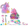 Image de Polly Pocket - Coffret Salon De Coiffure Licorne Arc-En-Ciel - TÃªte Ã Coiffer - 4 Ans Et +