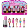 Image de Barbie Coffret Mini Barbieland 6 Rouge A Levres Avec Mini Poupées - Jbd26