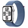 Image de Apple Watch SE (GPS) - 2e génération - 44 mm - aluminium argenté - montre intelligente avec boucle sport - nylon - winter blue - taille du poignet : 145-220 mm - 32 Go - Wi-Fi, Bluetooth - 32.9 g