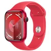 Image de Apple Watch Series 9 (GPS + Cellular) - (PRODUCT) RED - 45 mm - aluminium rouge - montre intelligente avec bande sport - fluoroélastomère - rouge - taille du bracelet : M/L - 64 Go - Wi-Fi, Bluetooth, UWB, LTE - 4G - 39 g