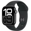 Image de Apple Watch Series 10 GPS + Cellular 42 mm Boîtier en Aluminium Noir de Jais avec Bracelet Sport Noir M/L