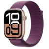 Image de Apple Watch Series 10 GPS + Cellular 46 mm Boîtier en Aluminium Rose Gold avec Boucle Sport Prune