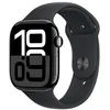 Image de Apple Watch Series 10 (GPS) - 46 mm - aluminium noir jais - montre intelligente avec bande sport - fluoroélastomère - noir - taille du bracelet : S/M - 64 Go - Wi-Fi 4, UWB, Bluetooth - 36.4 g