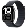 Image de Apple Watch Series 10 (GPS) - 46 mm - aluminium noir jais - montre intelligente avec boucle sport - deux couches de matières textiles tissées - encre - taille du poignet : 130-200 mm - 64 Go - Wi-Fi 4, UWB, Bluetooth - 36.4 g