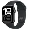 Image de Apple Watch Series 10 (GPS + Cellular) - 42 mm - aluminium noir jais - montre intelligente avec bande sport - fluoroélastomère - noir - taille du bracelet : M/L - 64 Go - LTE, Wi-Fi 4, UWB, Bluetooth - 4G - 29.3 g