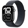 Image de Apple Watch Series 10 (GPS + Cellular) - 42 mm - aluminium noir jais - montre intelligente avec boucle sport - deux couches de matières textiles tissées - encre - taille du poignet : 130-200 mm - 64 Go - LTE, Wi-Fi 4, UWB, Bluetooth - 4G - 29.3 g