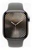 Image de Apple Watch Series 10 (GPS + Cellular) - 42 mm - titanium naturel - montre intelligente avec bande sport - fluoroélastomère - gris acier - taille du bracelet : M/L - 64 Go - LTE, Wi-Fi 4, UWB, Bluetooth - 4G - 34.4 g