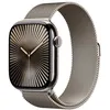 Image de Apple Watch Series 10 (GPS + Cellular) - 46 mm - titanium naturel - montre intelligente avec boucle milanaise - maille en acier inox - naturel - taille du bracelet : M/L - 64 Go - LTE, Wi-Fi 4, UWB, Bluetooth - 4G - 41.7 g