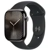 Image de Apple Watch Series 10 (GPS + Cellular) - 46 mm - ardoise titane - montre intelligente avec bande sport - fluoroélastomère - noir - taille du bracelet : M/L - 64 Go - LTE, Wi-Fi 4, UWB, Bluetooth - 4G - 41.7 g