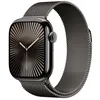 Image de Apple Watch Series 10 (GPS + Cellular) - 42 mm - ardoise titane - montre intelligente avec boucle milanaise - maille en acier inox - ardoise - taille du bracelet : M/L - 64 Go - LTE, Wi-Fi 4, UWB, Bluetooth - 4G - 34.4 g