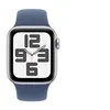 Image de Apple Watch SE (GPS + Cellular) - 2e génération - 40 mm - aluminium argenté - montre intelligente avec bande sport - fluoroélastomère - denim - taille du bracelet : S/M - 32 Go - LTE, Wi-Fi 4, Bluetooth - 4G - 27.8 g