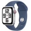 Image de Apple Watch SE GPS + Cellular 40 mm Boîtier en Aluminium Argent avec Bracelet Sport Denim M/L