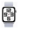 Image de Apple Watch SE (GPS + Cellular) - 2e génération - 44 mm - aluminium argenté - montre intelligente avec boucle sport - deux couches de matières textiles tissées - nuage bleu - taille du poignet : 130-200 mm - 32 Go - LTE, Wi-Fi 4, Bluetooth - 4G - 33