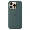 Image de Coque en silicone avec MagSafe pour iPhone 16 Pro Vert lacustre