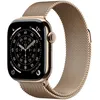 Image de Apple Apple Watch Series 11 GPS + Cellular 42mm Boitier en Titane Or avec Bracelet Milanais Or