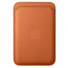 Image de Apple Porte-cartes en tissage fin Roux orangé avec MagSafe pour iPhone