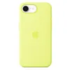 Image de Coque Apple iPhone 16e en silicone Jaune Néon