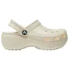 Image de Crocs - Classic Platform Glitter Clog - CrÃ¨me