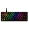Image de HyperX Alloy Origins 60 - Clavier - 60% - rétroéclairé - USB-C - Français - commutateur : HyperX Red - rose