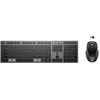 Image de HP 725 - Ensemble clavier et souris - multi-appareils, rechargeable, alimenté par SuperCapacitor - full size - sans fil - Bluetooth, 2.4 GHz - Français - noir tombée de nuit - Smart Buy