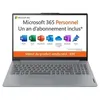 Image de Lenovo IdeaPad Slim 3 15IAN8 82XB - Conception de charnière à 180 degrés - Intel N-series - N100 / jusqu'à 3.4 GHz - Win 11 Home in S mode - UHD Graphics - 4 Go RAM - 128 Go SSD UFS 3.1 - 15.6" TN 1920 x 1080 (Full HD) - Wi-Fi 6 - gris arctique - clav
