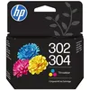 Image de HP 302/304 - 2 ml - couleur (cyan, magenta, jaune) - original - cartouche d'encre - pour AMP 130; Deskjet 1110, 21XX, 26XX, 36XX, 37XX; ENVY 45XX, 50XX; Officejet 38XX, 46XX, 52XX