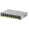 Image de NETGEAR Easy Smart GS108EPP - Commutateur - haute puissance - C3 - intelligent - 8 x 10/100/1000 (PoE+) - de bureau, fixation murale - PoE+ (123 W)
