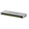 Image de NETGEAR Easy Smart GS116EP - Commutateur - C3 - intelligent - 1 x 10/100/1000 + 15 x 10/100/1000 (PoE+) - de bureau, fixation murale - PoE+ (180 W)