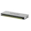 Image de NETGEAR Easy Smart GS116EPP - Commutateur - C3 - intelligent - 1 x 10/100/1000 + 15 x 10/100/1000 (PoE+) - de bureau, fixation murale - PoE+ (231 W)