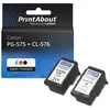 Image de PrintAbout huismerk Inktcartridge PG-575 + CL-576 Zwart + 3 kleuren Multipack Geschikt voor Canon