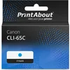 Image de PrintAbout huismerk Inktcartridge CLI-65C Cyaan Geschikt voor Canon