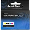 Image de PrintAbout huismerk Inktcartridge PFI-030BK/MBK/C/M/Y 4-kleuren Multipack Geschikt voor Canon