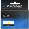 Image de PrintAbout huismerk Inktcartridge T9734 Geel Hoge capaciteit Geschikt voor Epson
