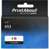 Image de PrintAbout huismerk Inktcartridge 653 (3YM74AE) 3-kleuren Geschikt voor HP
