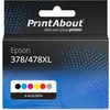 Image de PrintAbout huismerk Inktcartridge 378/478XL (C13T379D4010) 6-kleuren Multipack Hoge capaciteit Geschikt voor Epson