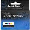 Image de PrintAbout huismerk Inktcartridge LC-527XLBK/C/M/Y 4-kleuren Multipack Hoge capaciteit Geschikt voor Brother