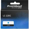 Image de PrintAbout huismerk Inktcartridge LC-22EC Cyaan Geschikt voor Brother