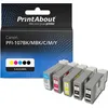 Image de PrintAbout huismerk Inktcartridge PFI-107BK/MBK/C/M/Y 5-kleuren Multipack Geschikt voor Canon