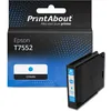 Image de PrintAbout huismerk Inktcartridge T7552 Cyaan Geschikt voor Epson