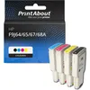 Image de PrintAbout huismerk Inktcartridge F9J64/65/67/68A (728) 4-kleuren Multipack Hoge capaciteit Geschikt voor HP