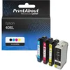 Image de PrintAbout huismerk Inktcartridge 408L (C13T09K41/42/43/44010) 4-kleuren Multipack Hoge capaciteit Geschikt voor Epson