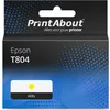 Image de PrintAbout huismerk Inktcartridge T804 (C13T804400) Geel Geschikt voor Epson