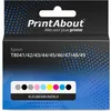 Image de PrintAbout huismerk Inktcartridge T8041/42/43/44/45/46/47/48/49 Kleurenbundels Multipack Geschikt voor Epson