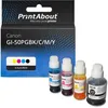 Image de PrintAbout huismerk Inktcartridge GI-50PGBK/C/M/Y 4-kleuren Multipack Hoge capaciteit Geschikt voor Canon
