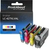 Image de PrintAbout huismerk Inktcartridge LC-427XLVAL 4-kleuren Multipack Hoge capaciteit Geschikt voor Brother