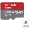 Image de Carte mémoire MicroSD UHS-I SanDisk Ultra A1 256 Go Rouge et gris