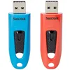 Image de SanDisk SanDisk Ultra - Clé USB - 64 Go - USB 3.0 - bleu, rouge (pack de 2)