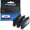 Image de PrintAbout huismerk Inktcartridge 711 (CZ135A) Magenta Multipack Geschikt voor HP
