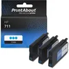 Image de PrintAbout huismerk Inktcartridge 711 (CZ134A) Cyaan Multipack Geschikt voor HP